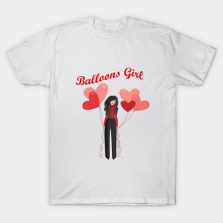 Balloons Girl T-Shirt